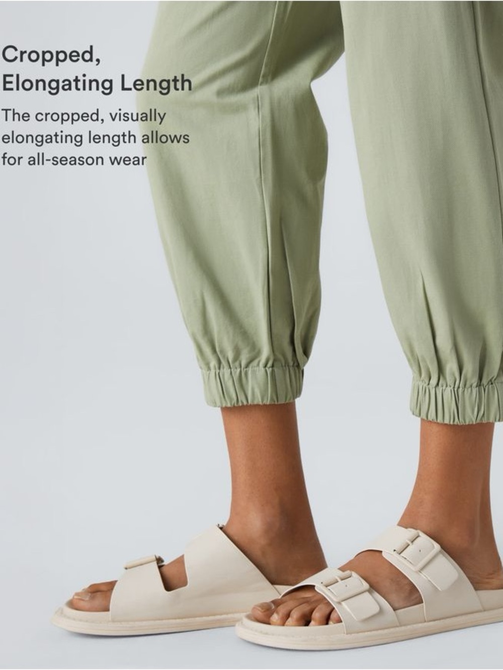HALARA Relaxed High-Waist Joggers in Sage Green - Picture 2 of 4